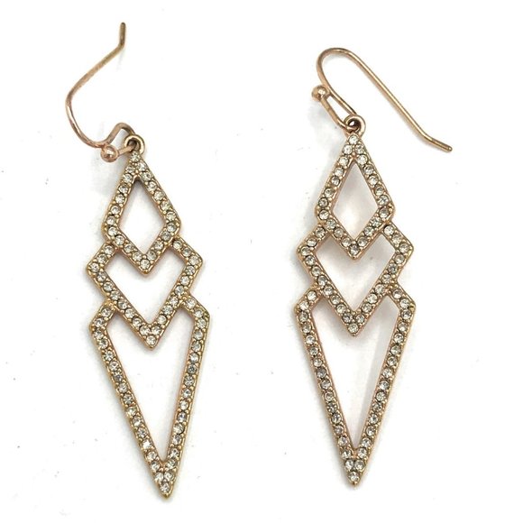 Pave Spear Stella & Dot Earrings - E263RG - Picture 2 of 2